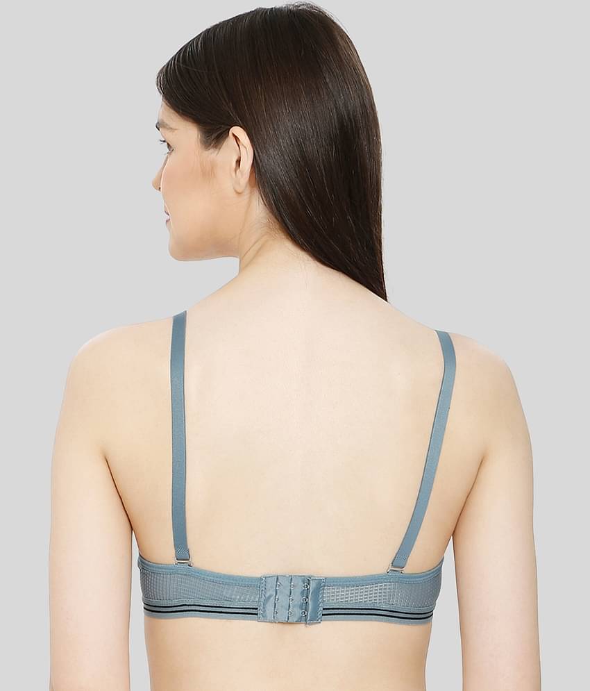 ILRASO Cotton Blend Lightly Padded Women's Plunge Bra ( Black )