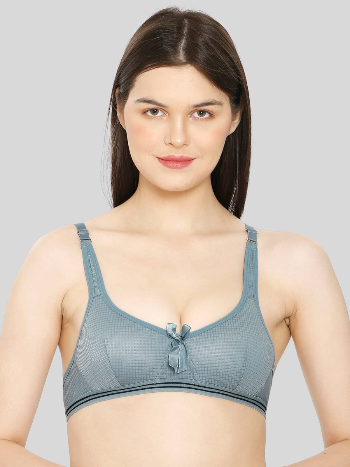     			ILRASO Cotton Blend Lightly Padded Women's Plunge Bra ( Blue )