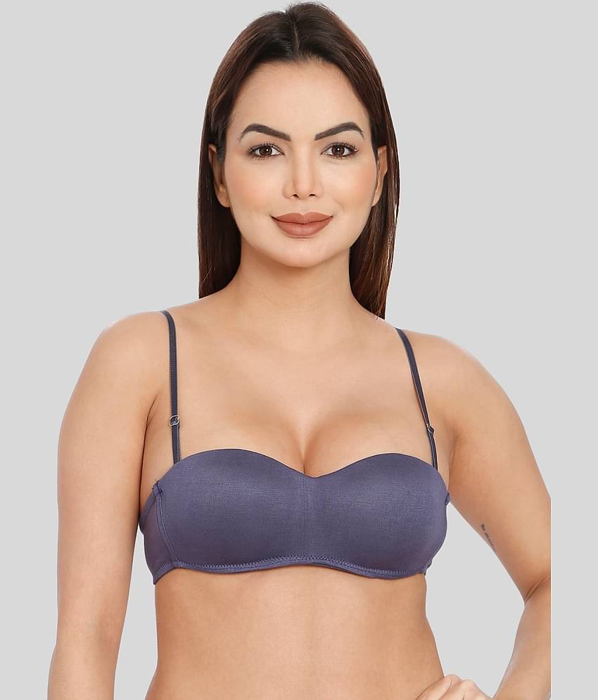 ILRASO Polyester Lightly Padded Women's Balconette Bra ( Olive )