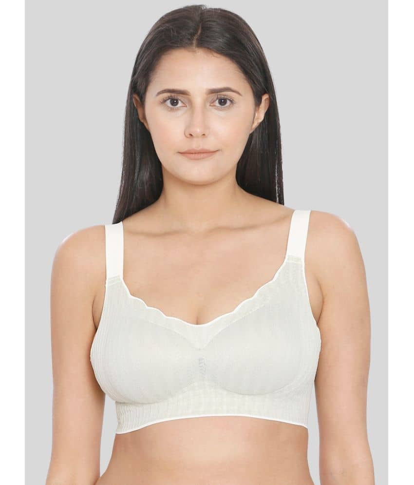 ILRASO Nylon Removable Padding Women's Minimizer Bra ( Green )
