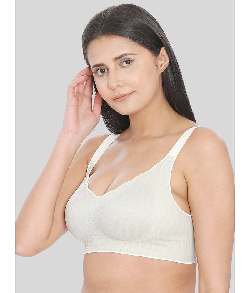 ILRASO Nylon Removable Padding Women's Minimizer Bra ( Green )