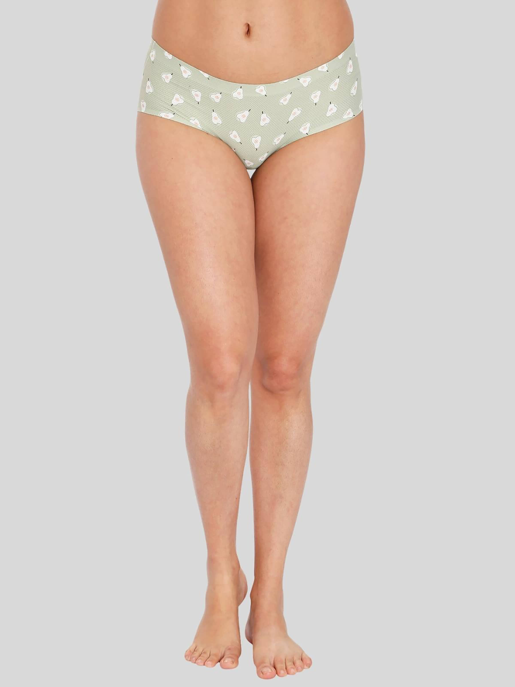 ILRASO Polyester Printed Women's Briefs ( Green )