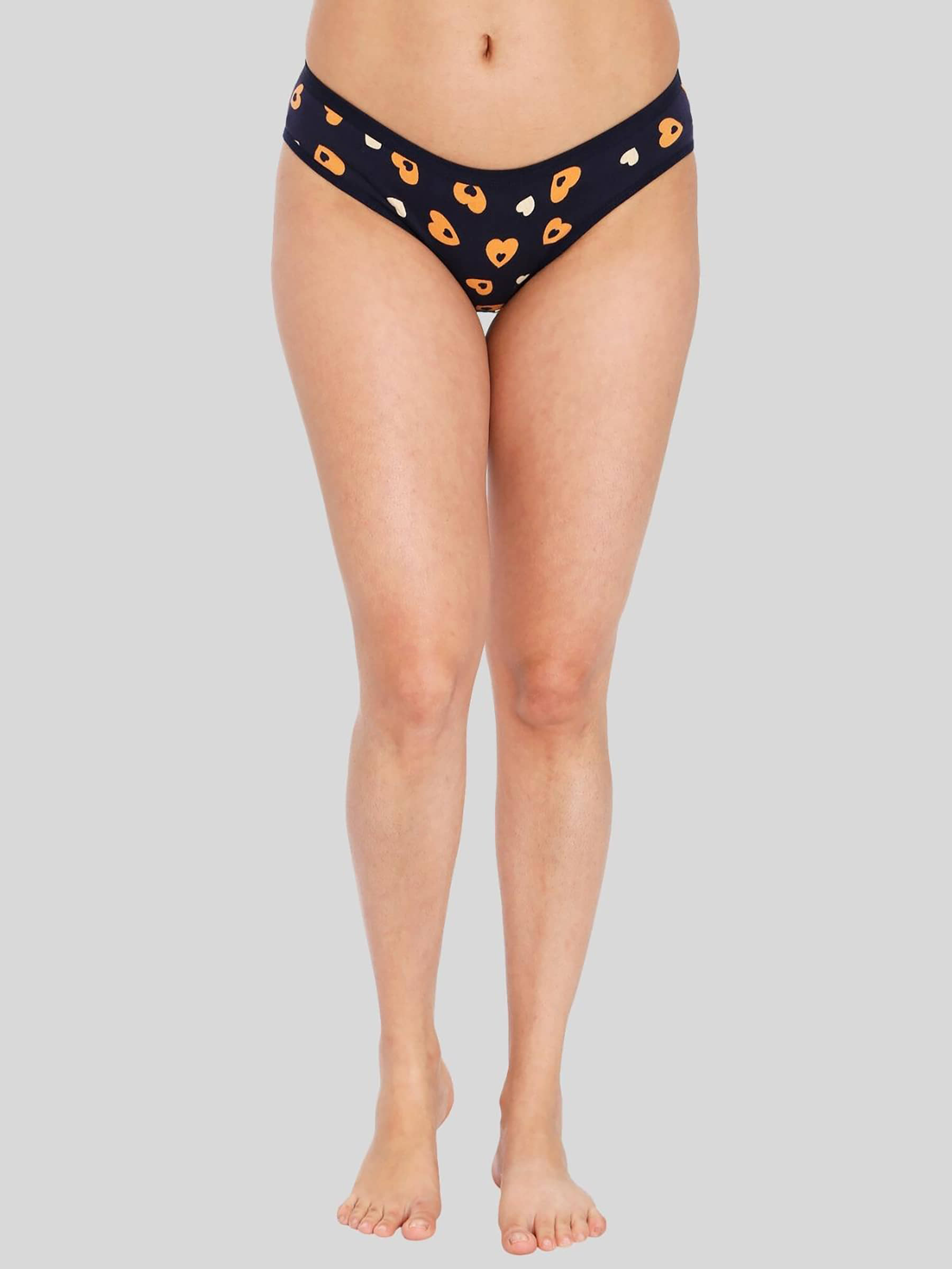 ILRASO Cotton Printed Women's Bikini ( Black )
