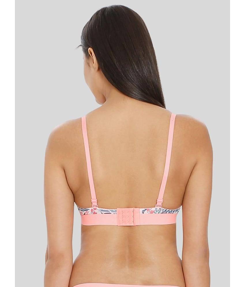 ILRASO Nylon Lightly Padded Women's Push Up Bra ( Pink )