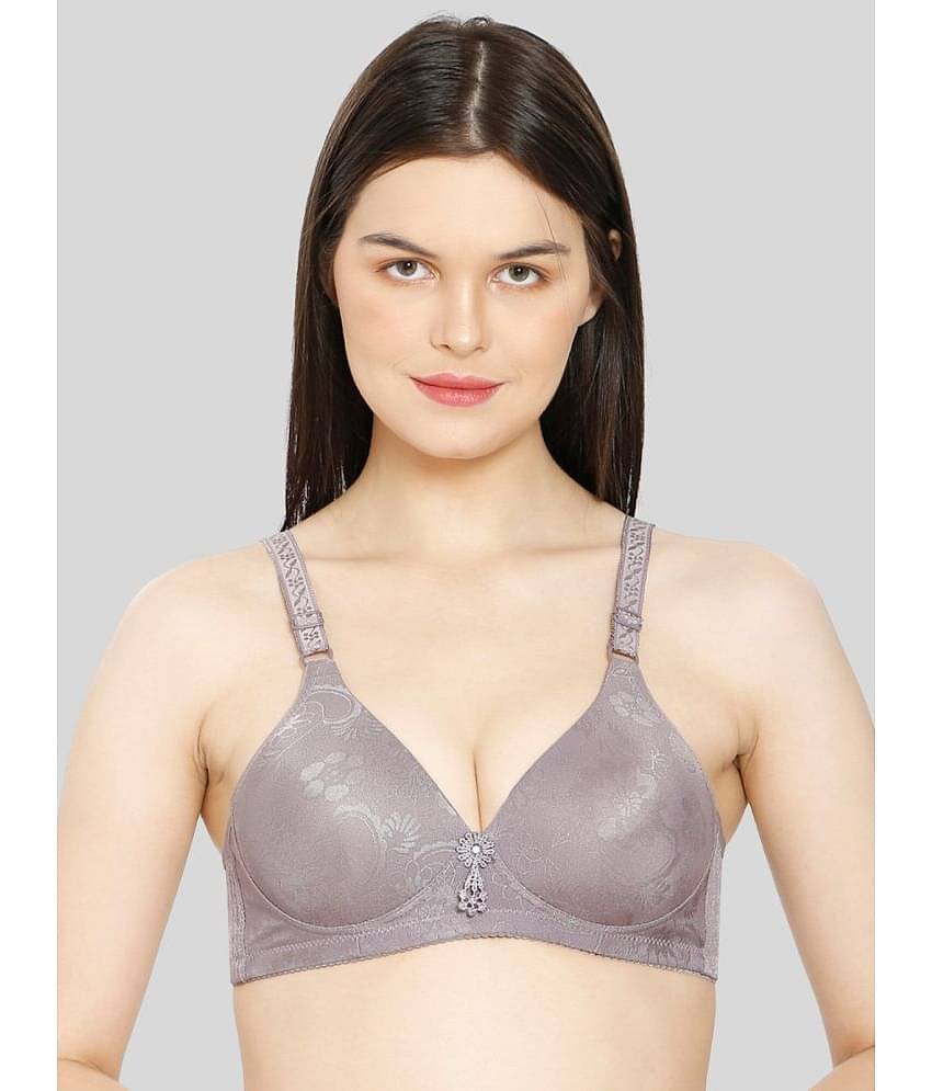 ILRASO Cotton Blend Lightly Padded Women's T-Shirt Bra ( Red )