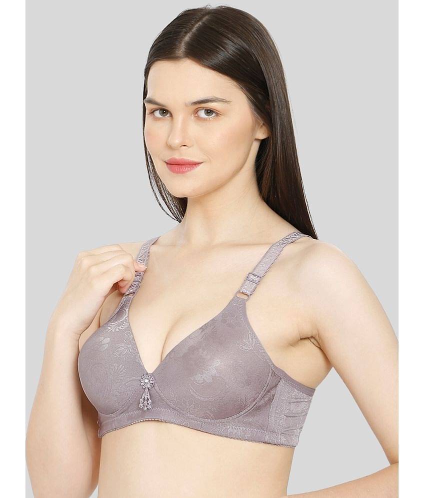 ILRASO Cotton Blend Lightly Padded Women's T-Shirt Bra ( Red )