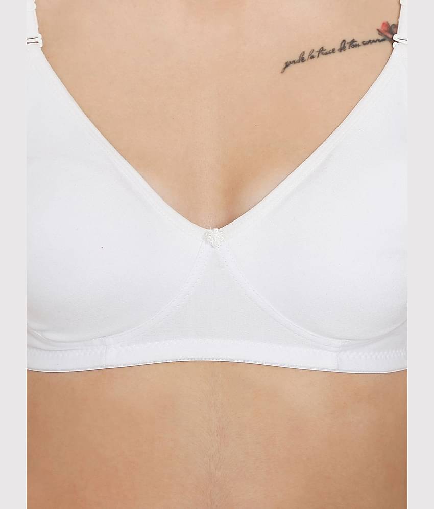 ILRASO Cotton Non Padded Women's T-Shirt Bra ( White )
