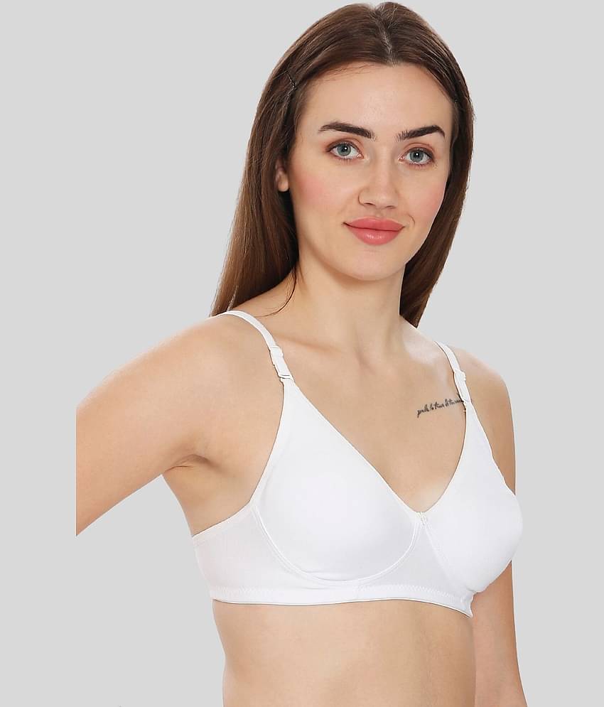 ILRASO Cotton Non Padded Women's T-Shirt Bra ( White )