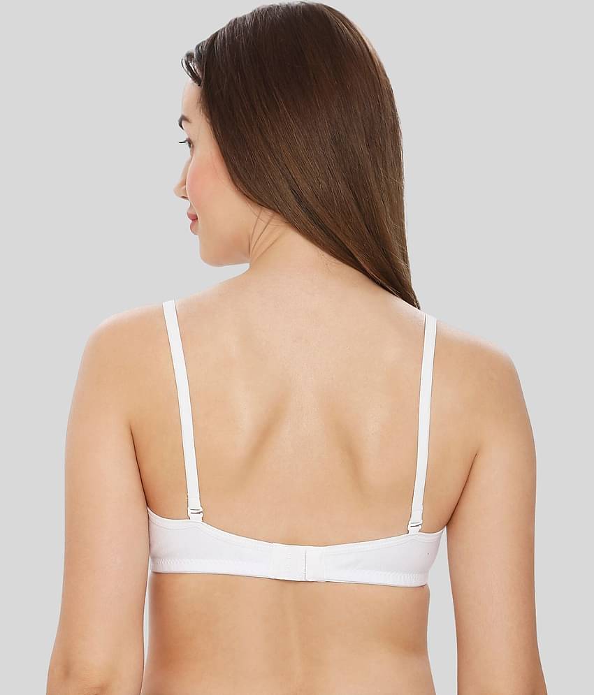 ILRASO Cotton Non Padded Women's T-Shirt Bra ( White )