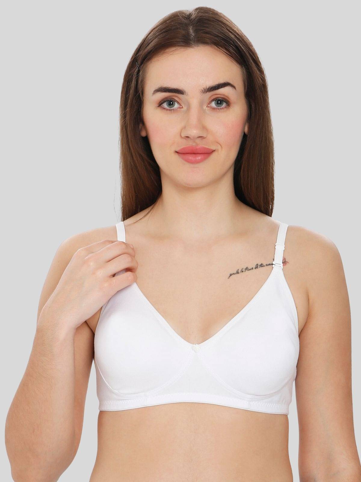 ILRASO Cotton Non Padded Women's T-Shirt Bra ( White )     			ILRASO Cotton Non Padded Women's T-Shirt Bra ( White )