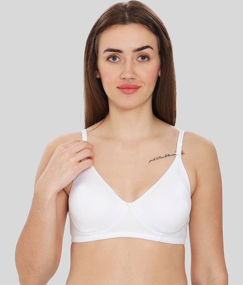 ILRASO Cotton Non Padded Women's T-Shirt Bra ( White )