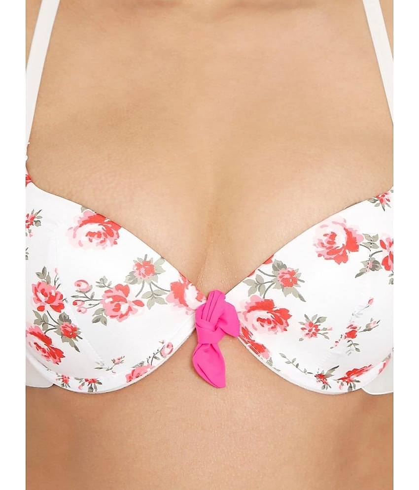 ILRASO Nylon Lightly Padded Women's Push Up Bra ( Pink )