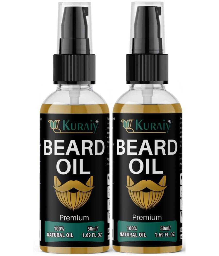     			KURAIY Beard Growth Oil 100% Natural Beard Growth Oil Products For Men Pack of 2