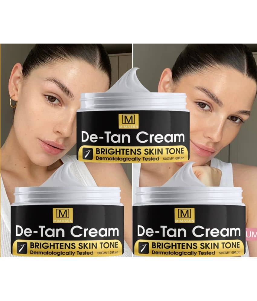 KURAIY Pure De-Tan Body and Face Tan Removal Cream With Milk and Honey Extract Pack Of 3