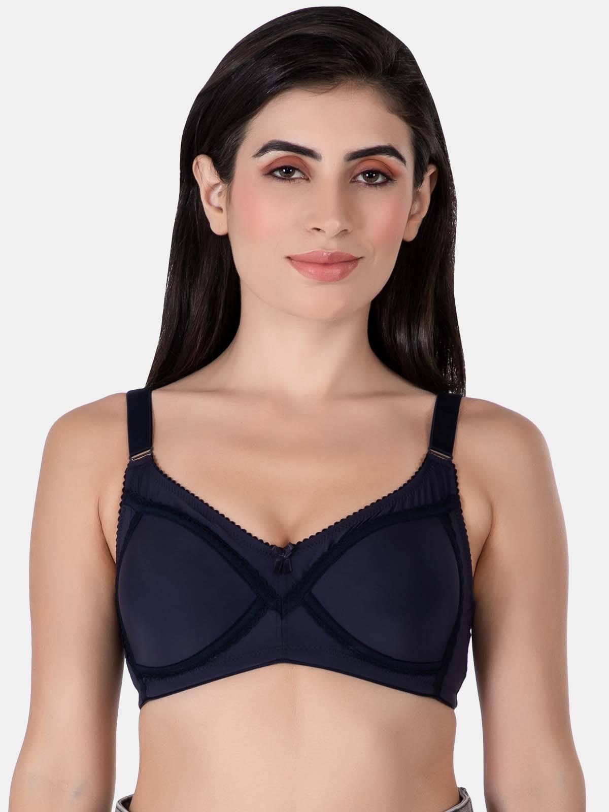    			LACYLUXE Nylon Lightly Padded Women's Everyday Bra ( Navy Blue )