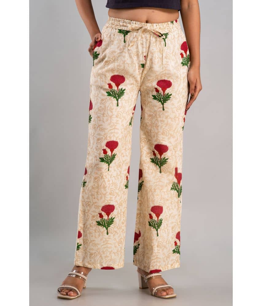 MAUKA - Beige Rayon Women's Palazzo ( Pack of 1 ) - Palazzos | Buy online on ZillyBuy