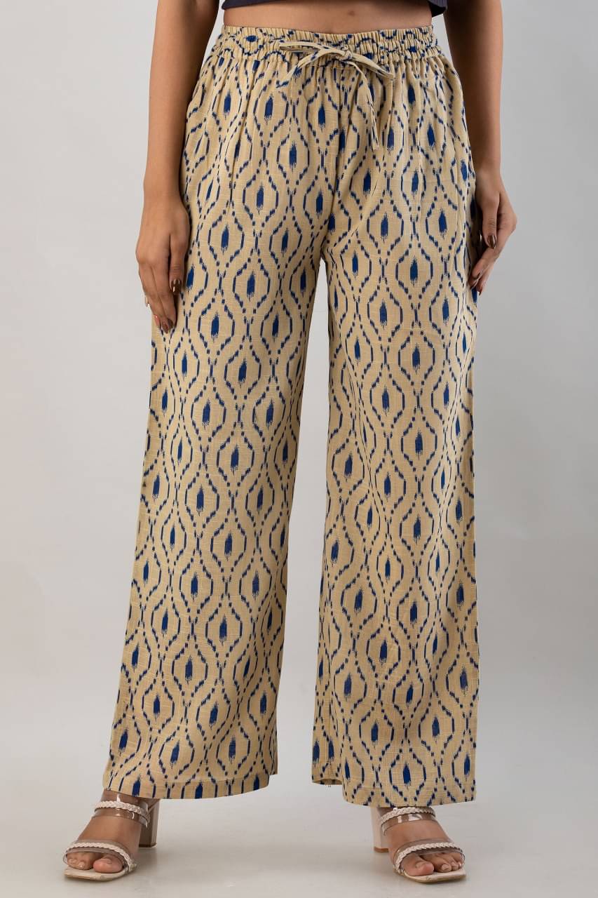     			MAUKA - Beige Rayon Women's Palazzo ( Pack of 1 )