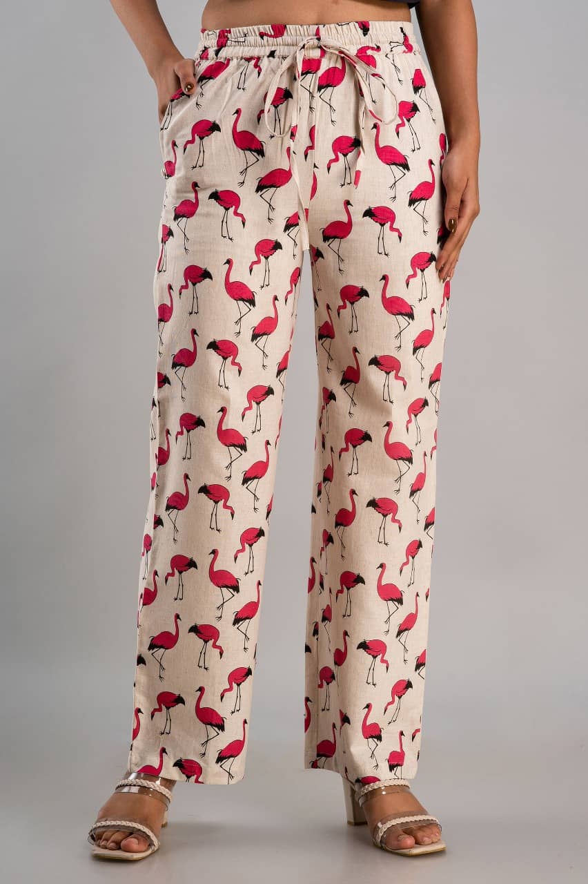 MAUKA - Cream Rayon Women's Palazzo ( Pack of 1 ) - Palazzos | Buy online on ZillyBuy