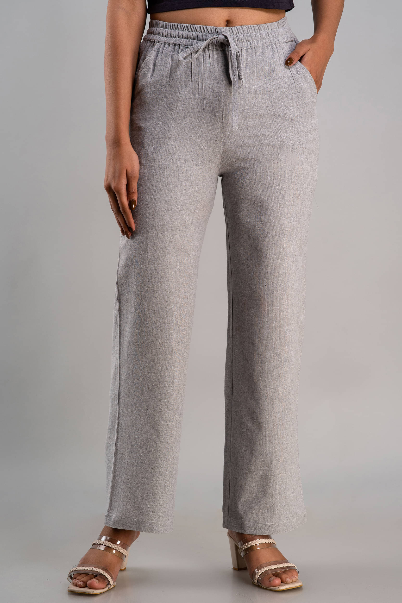 MAUKA - Light Grey Rayon Women's Palazzo ( Pack of 1 ) MAUKA - Light Grey Rayon Women's Palazzo ( Pack of 1 )