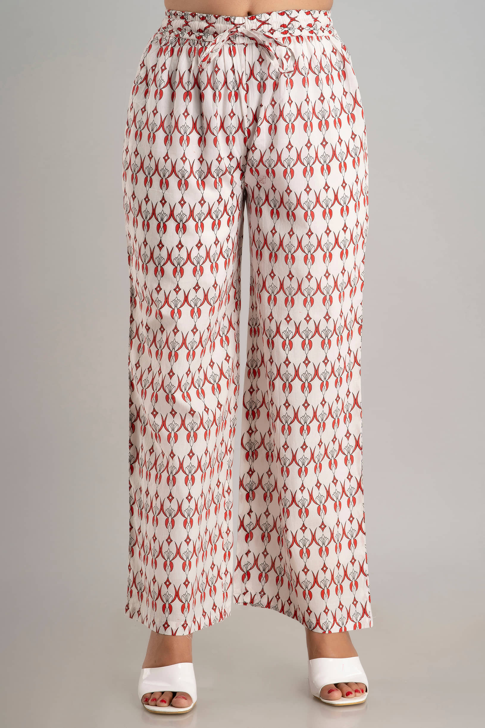 MAUKA - Red Rayon Women's Palazzo ( Pack of 1 ) - Palazzos | Buy online on ZillyBuy