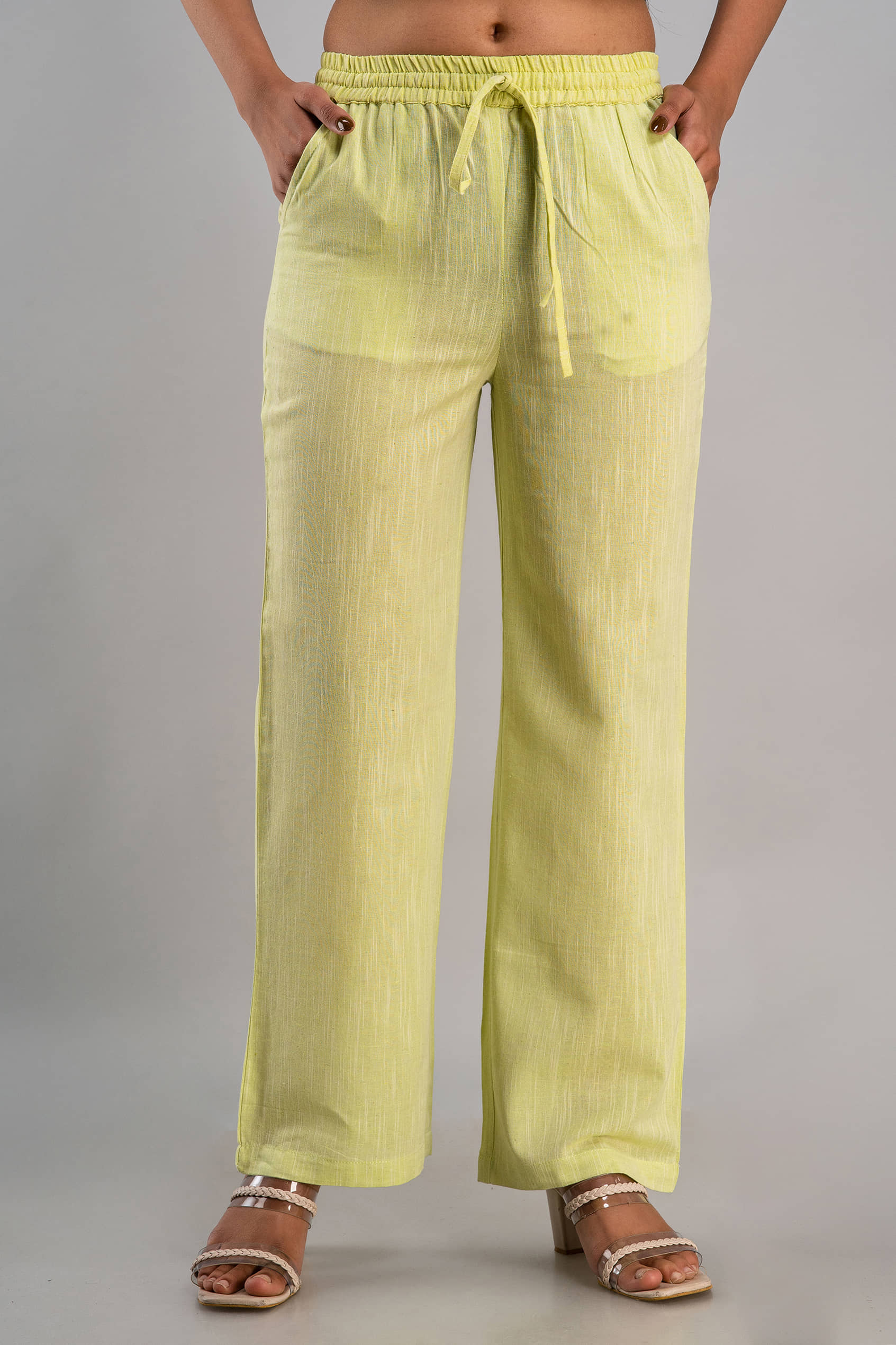 MAUKA - Yellow Rayon Women's Palazzo ( Pack of 1 ) - Palazzos | Buy online on ZillyBuy