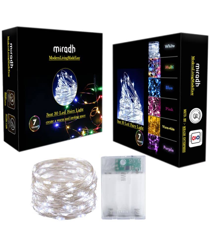MIRADH - Multicolor 3Mtr String Light ( Pack of 4 )