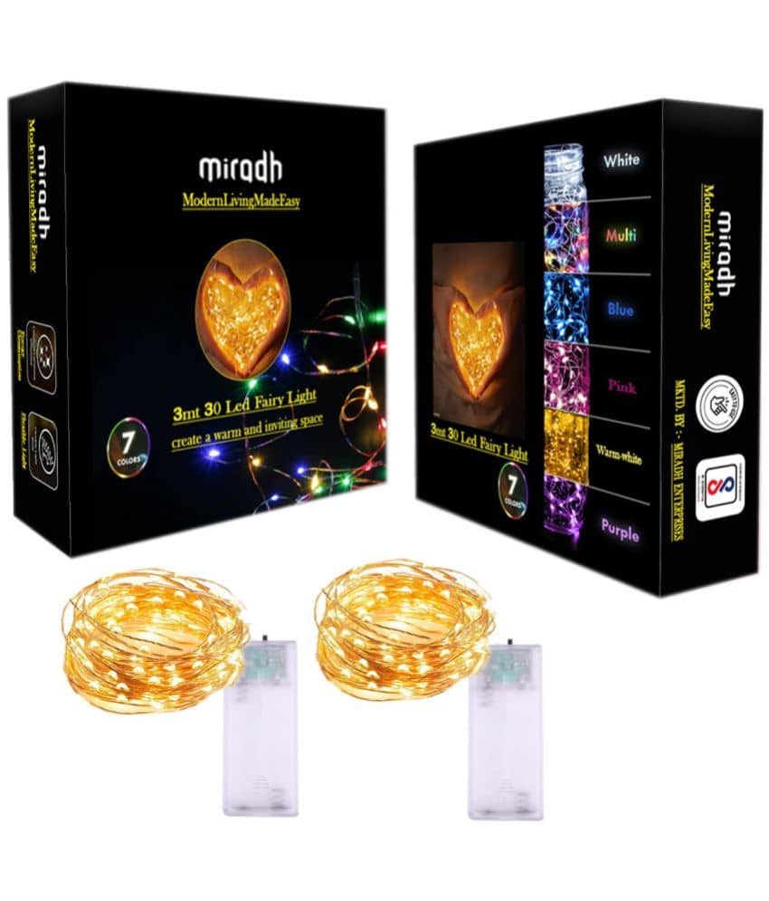 MIRADH - Multicolor 3Mtr String Light ( Pack of 2 )