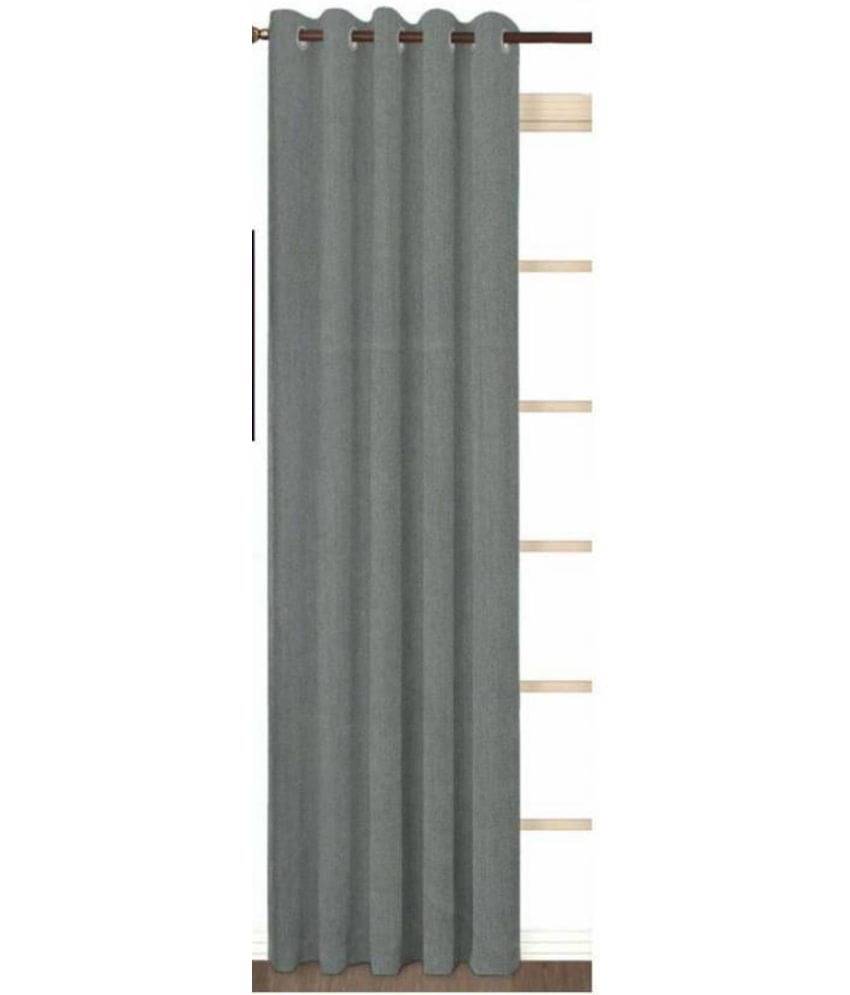 N2C Home Solid Semi-Transparent Eyelet Curtain 9 ft ( Pack of 1 ) - Dark Grey N2C Home Solid Semi-Transparent Eyelet Curtain 9 ft ( Pack of 1 ) - Dark Grey