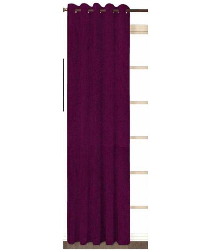 N2C Home Solid Semi-Transparent Eyelet Curtain 9 ft ( Pack of 1 ) - Wine N2C Home Solid Semi-Transparent Eyelet Curtain 9 ft ( Pack of 1 ) - Wine