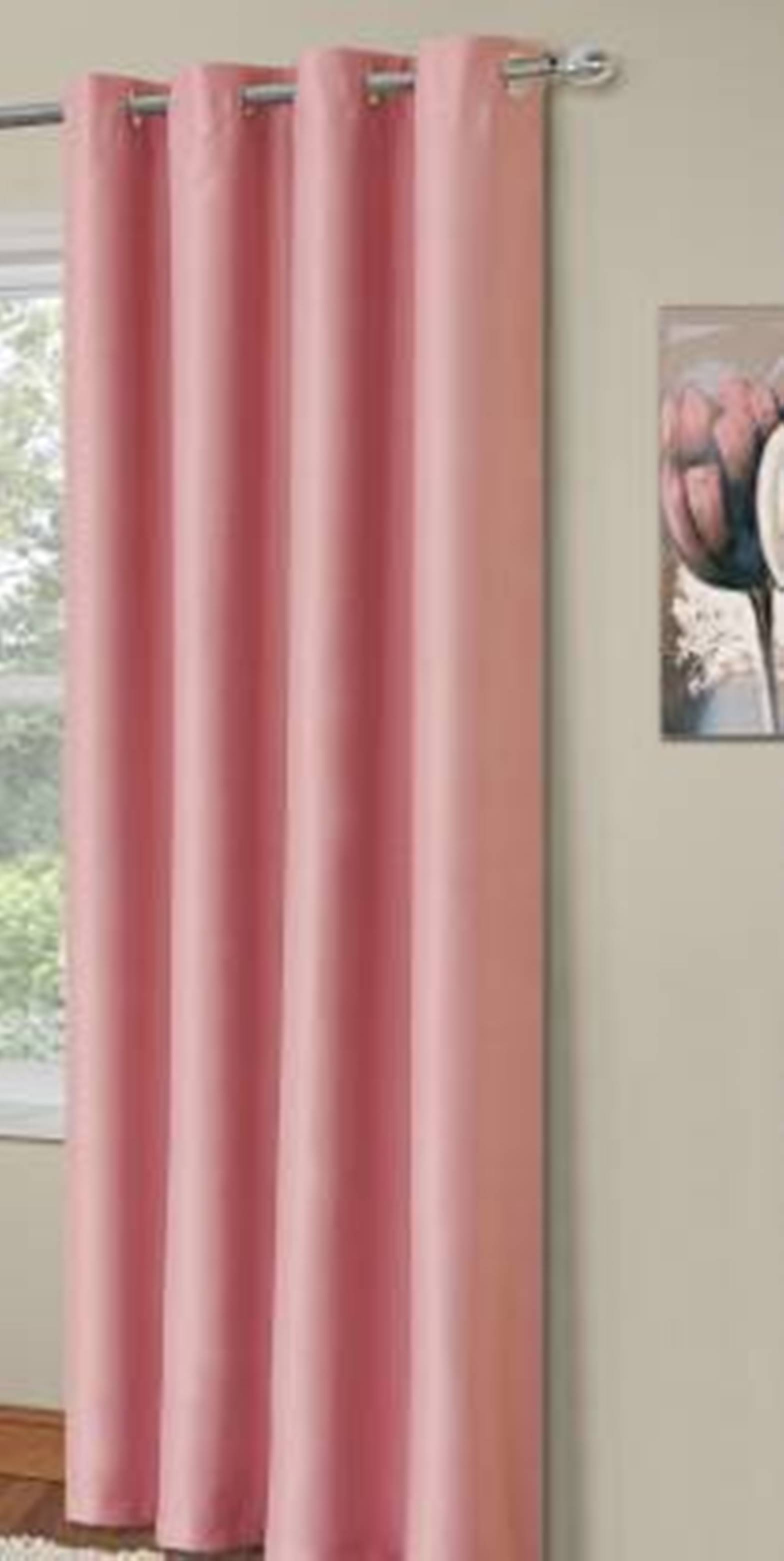     			N2C Home Solid Semi-Transparent Eyelet Curtain 9 ft ( Pack of 1 ) - Pink