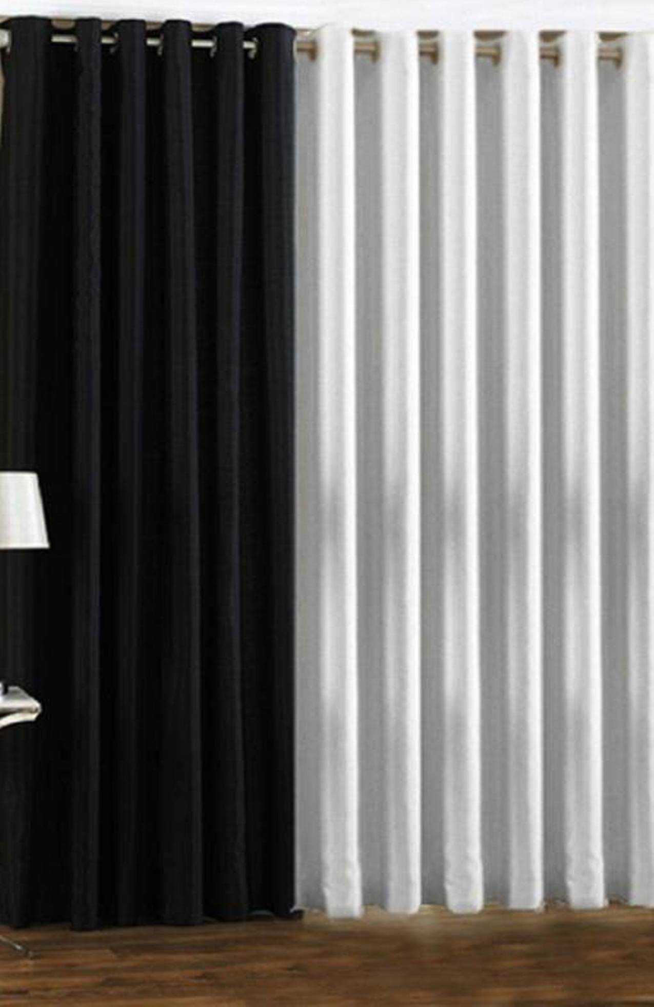N2C Home Solid Semi-Transparent Eyelet Curtain 5 ft ( Pack of 2 ) - Multicolor     			N2C Home Solid Semi-Transparent Eyelet Curtain 5 ft ( Pack of 2 ) - Multicolor