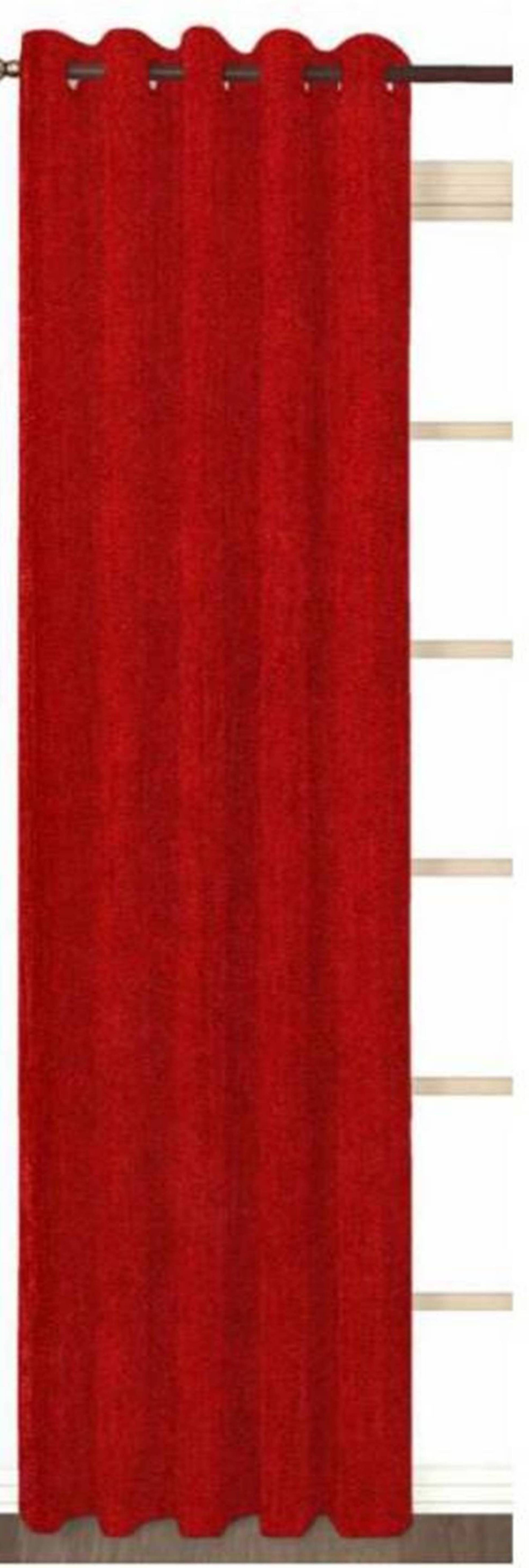 N2C Home Solid Semi-Transparent Eyelet Curtain 9 ft ( Pack of 1 ) - Maroon N2C Home Solid Semi-Transparent Eyelet Curtain 9 ft ( Pack of 1 ) - Maroon