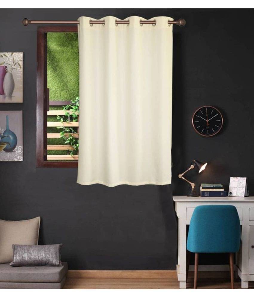 N2C Home Solid Semi-Transparent Eyelet Curtain 5 ft ( Pack of 1 ) - White N2C Home Solid Semi-Transparent Eyelet Curtain 5 ft ( Pack of 1 ) - White