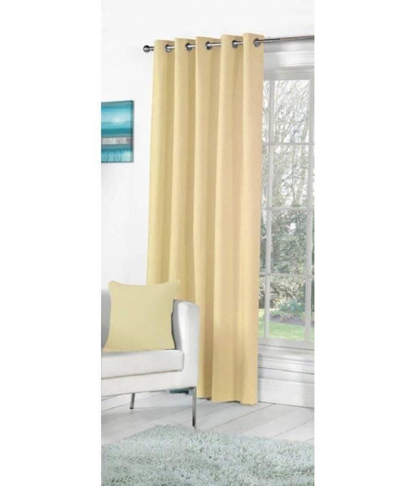 N2C Home Solid Semi-Transparent Eyelet Curtain 9 ft ( Pack of 1 ) - Cream N2C Home Solid Semi-Transparent Eyelet Curtain 9 ft ( Pack of 1 ) - Cream