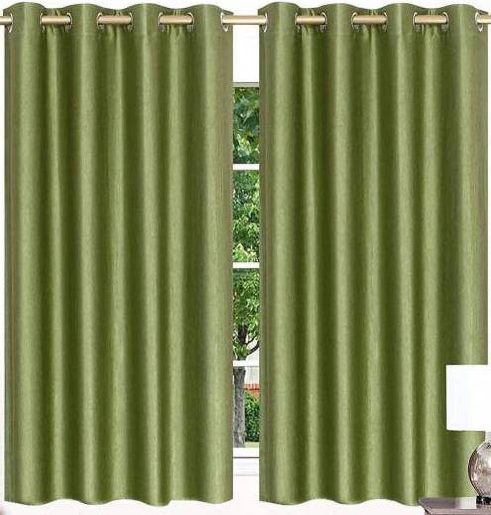     			N2C Home Solid Semi-Transparent Eyelet Curtain 5 ft ( Pack of 2 ) - Green