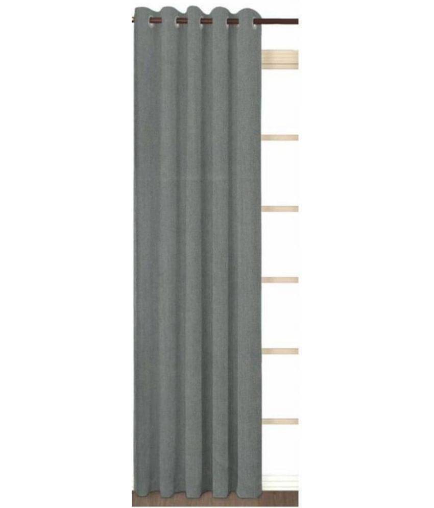     			N2C Home Solid Semi-Transparent Eyelet Curtain 9 ft ( Pack of 1 ) - Dark Grey