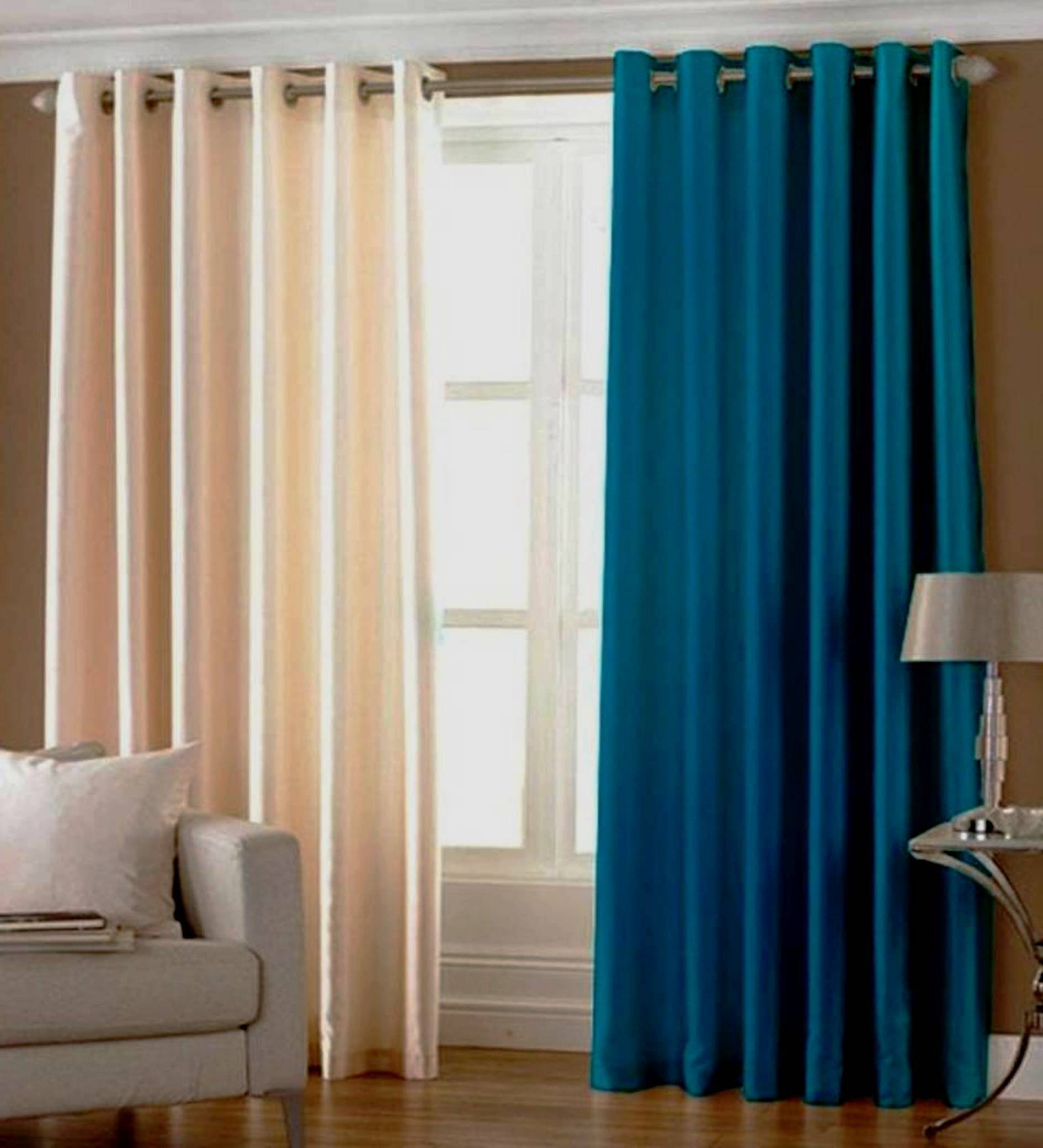     			N2C Home Solid Semi-Transparent Eyelet Curtain 5 ft ( Pack of 2 ) - Teal