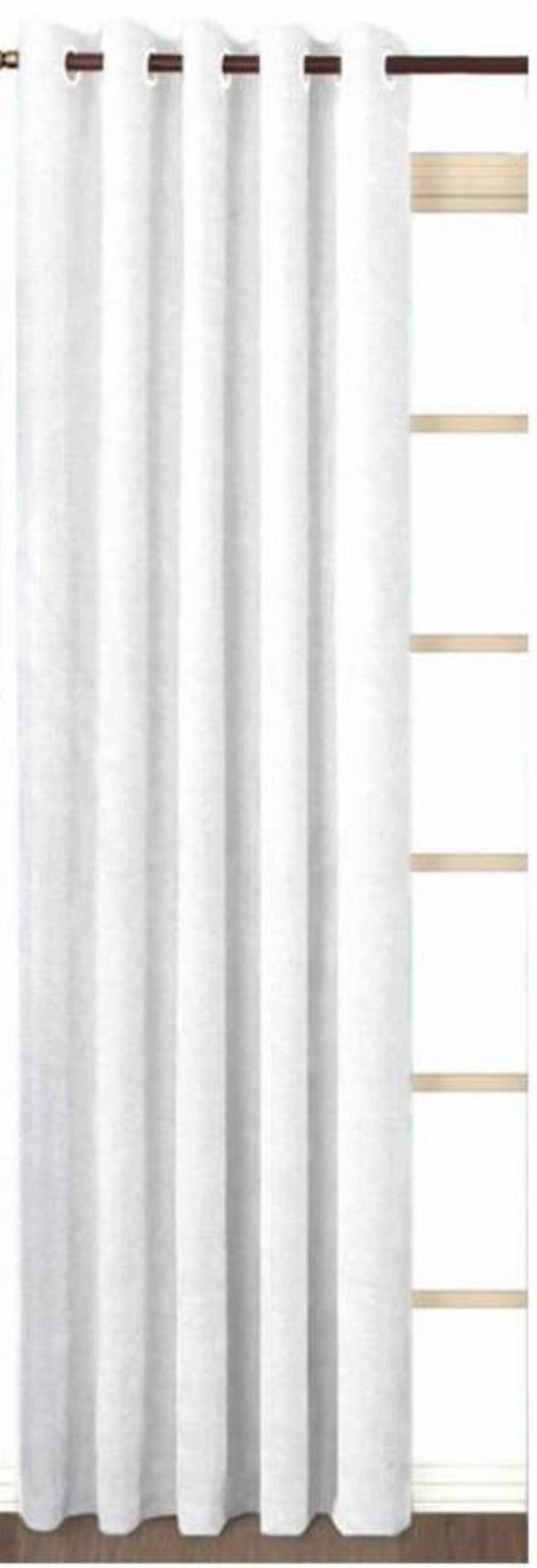 N2C Home Solid Semi-Transparent Eyelet Curtain 9 ft ( Pack of 1 ) - White N2C Home Solid Semi-Transparent Eyelet Curtain 9 ft ( Pack of 1 ) - White