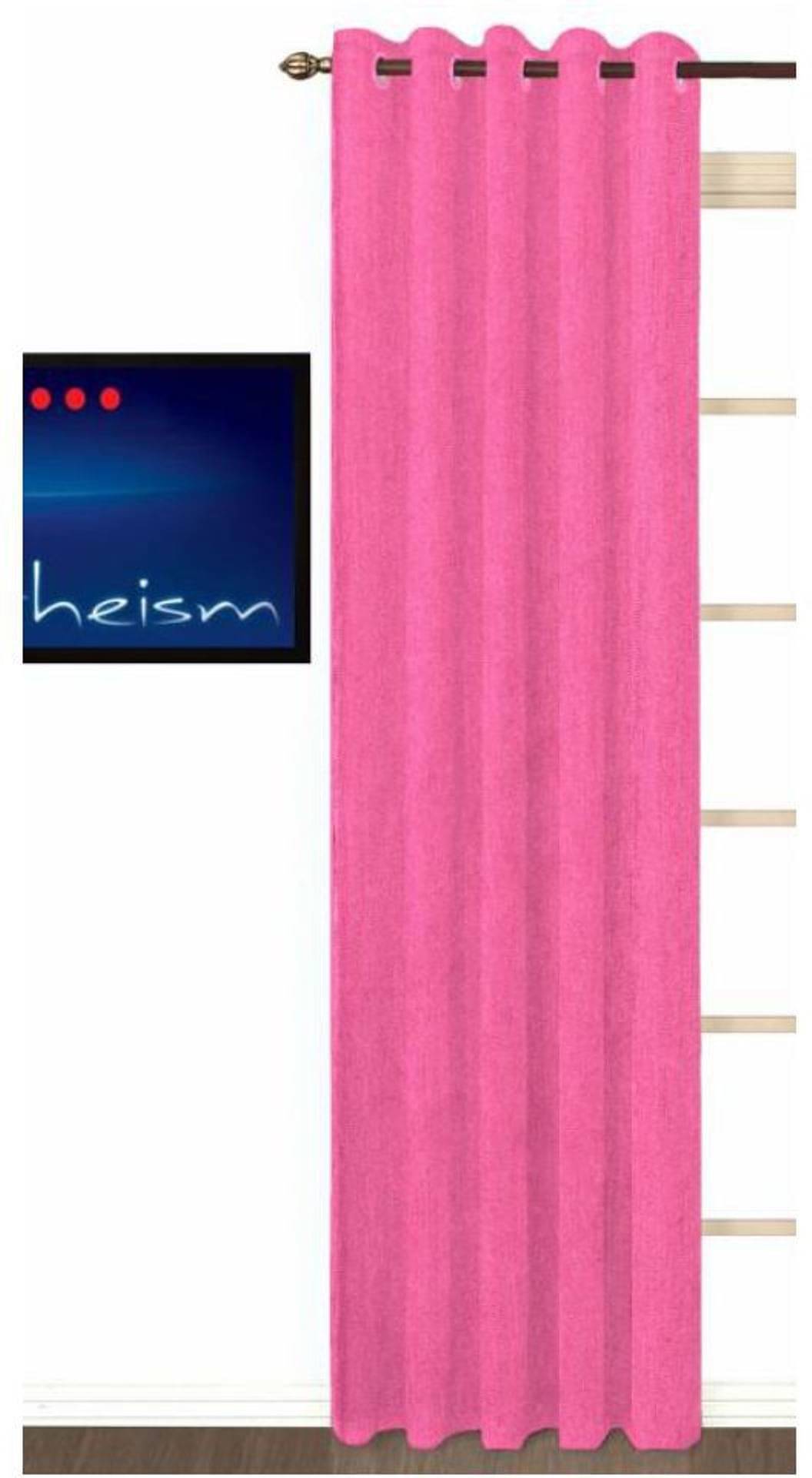     			N2C Home Solid Semi-Transparent Eyelet Curtain 9 ft ( Pack of 1 ) - Pink