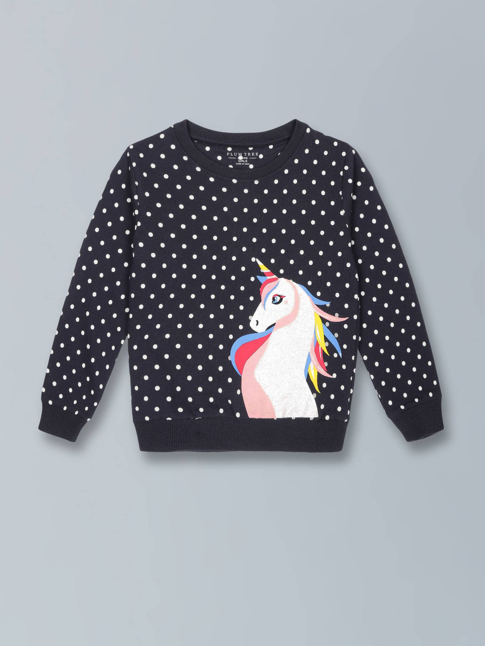     			PLUM TREE Girls Cotton Blend Sweatshirt ( Navy )