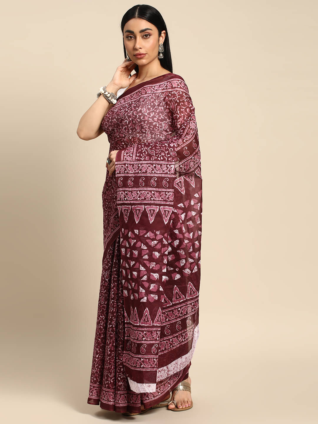     			SHANVIKA Cotton Printed Saree Without Blouse Piece ( Magenta )