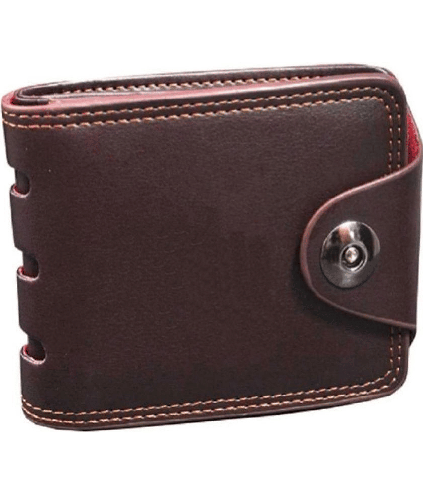 Stitched PU Leather ATM Credit Debit Business ID memory Card Holder Wallet for M Brown PU Leather Men's Wallet ( Pack 1 ) - Handbags | Buy online on ZillyBuy