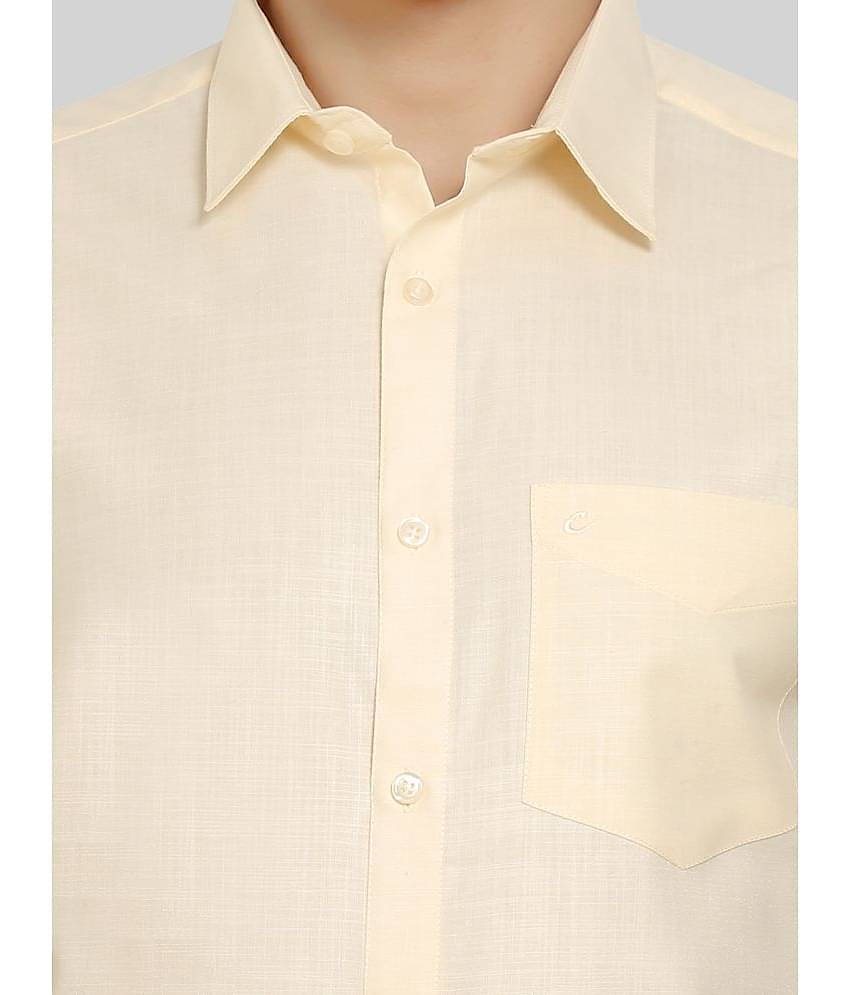 Comey Cotton Blend Regular Fit Full Sleeves Men's Formal Shirt - Brown ( Pack of 1 )