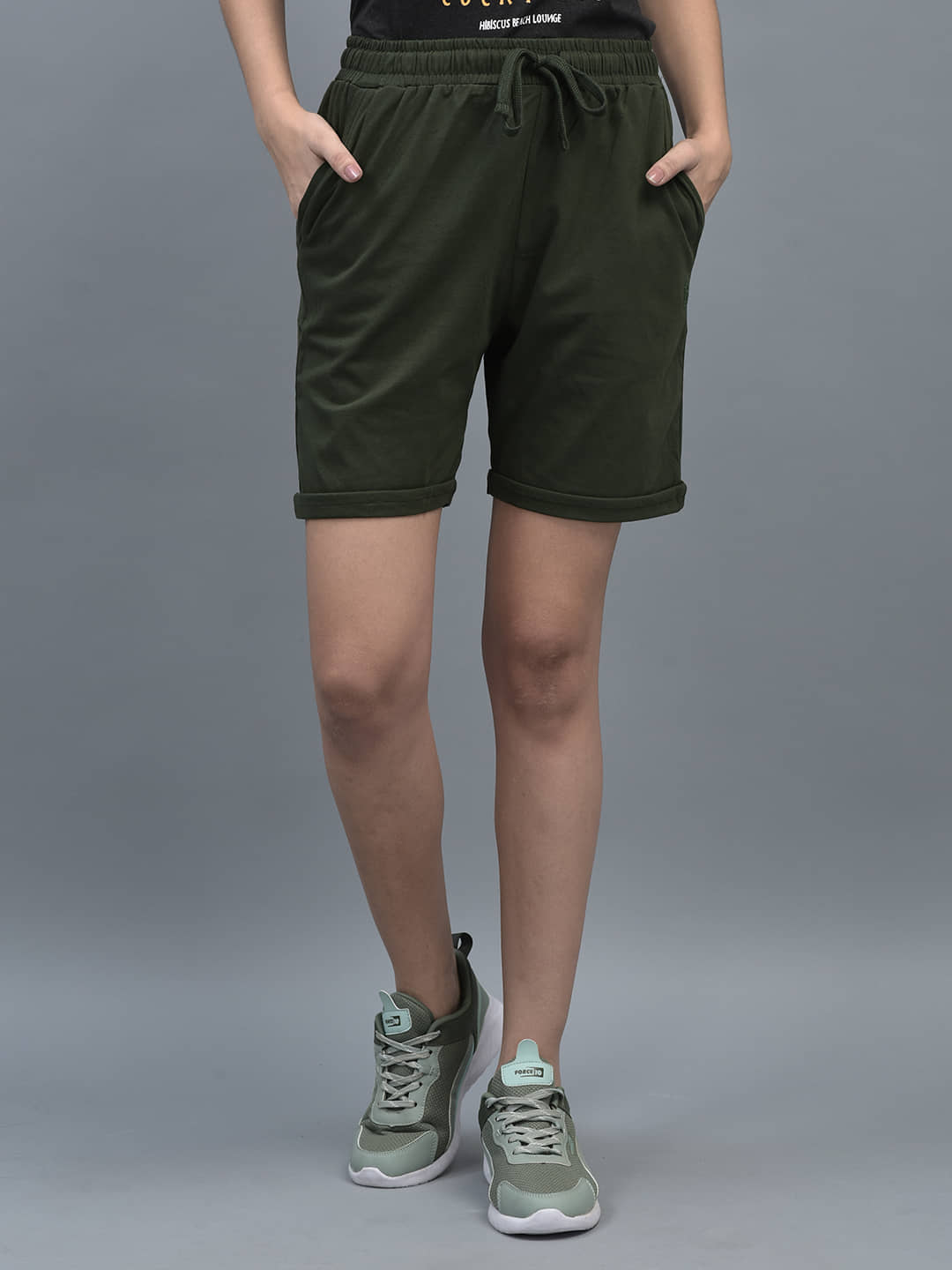 Dollar Missy Cotton Hot Pants - Green Single