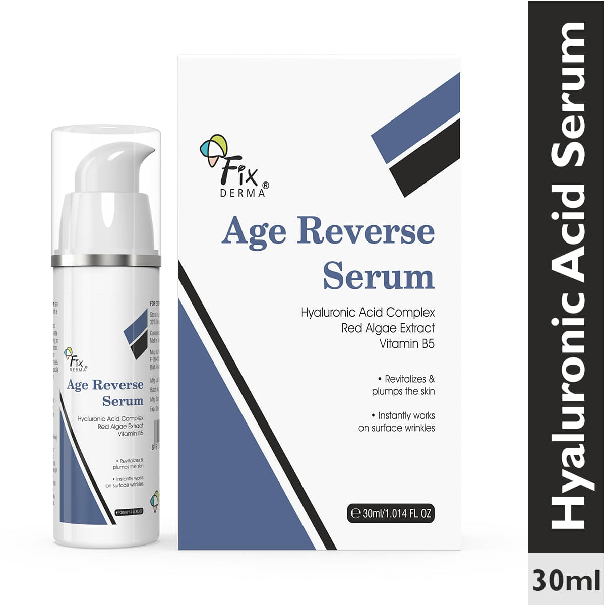 Fixderma 5% Hyaluronic Acid Serum, Age Reverse Serum For Age Spots, Fine Lines & Wrinkles, 30ml Fixderma 5% Hyaluronic Acid Serum, Age Reverse Serum For Age Spots, Fine Lines & Wrinkles, 30ml