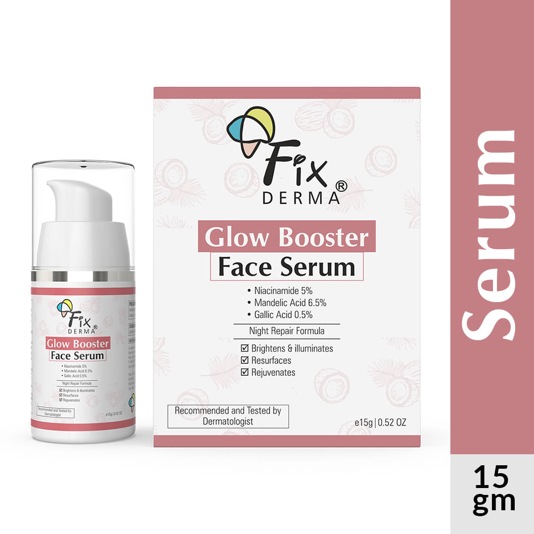     			Fixderma 5% Niacinamide Serum, Glow Booster for Skin Brightening Men & Women 15g, (Pack of 1)