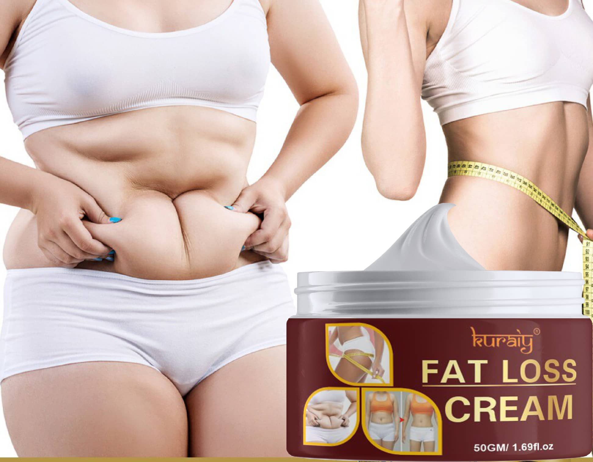 KURAIY Tummy Ginger Oil, For Belly Drainage Ginger Oil For Belly / Fat Reduction For Weight Loss,