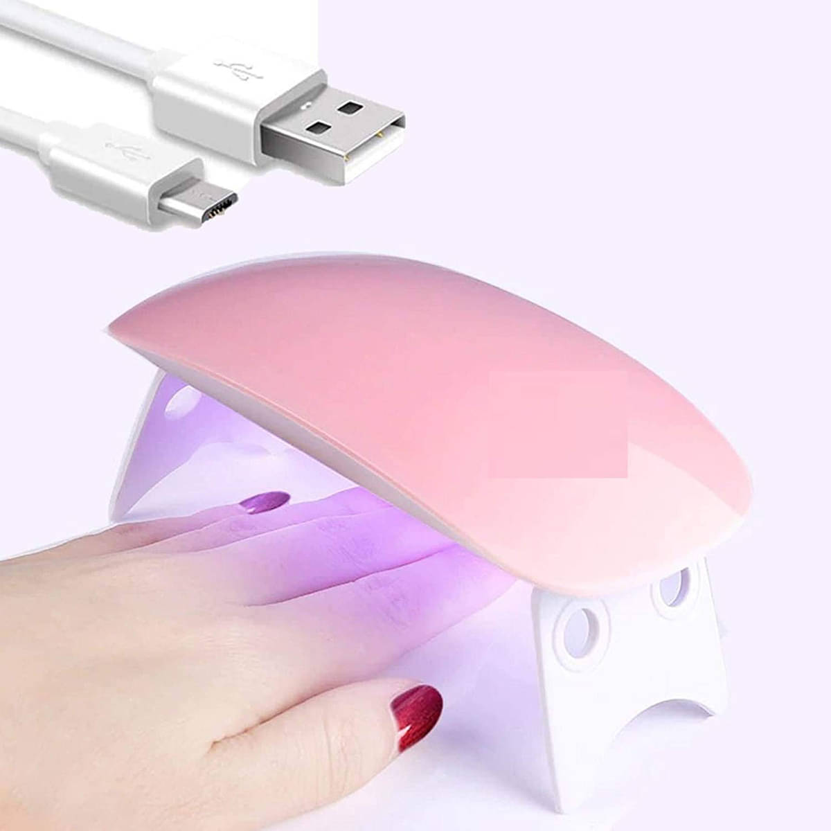 Nail Dryer Mini, 6W LED UV Portable Nail Dryer Curing Lamp Light for Gel Based Polish USB Power     			Nail Dryer Mini, 6W LED UV Portable Nail Dryer Curing Lamp Light for Gel Based Polish USB Power