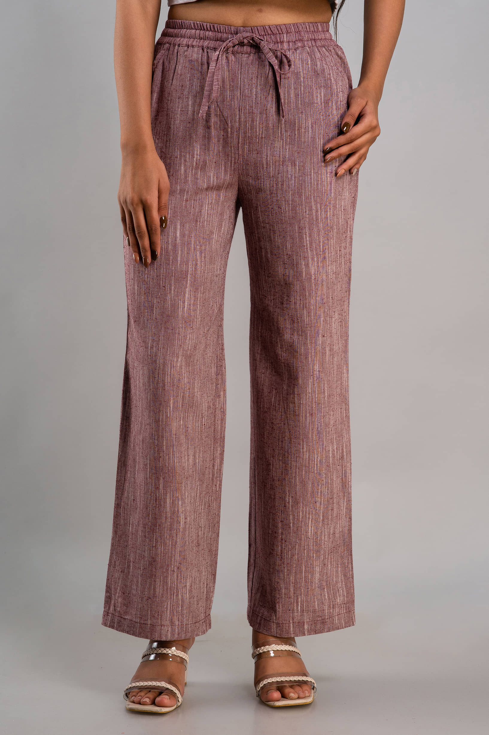 MAUKA - Purple Rayon Women's Palazzo ( Pack of 1 )