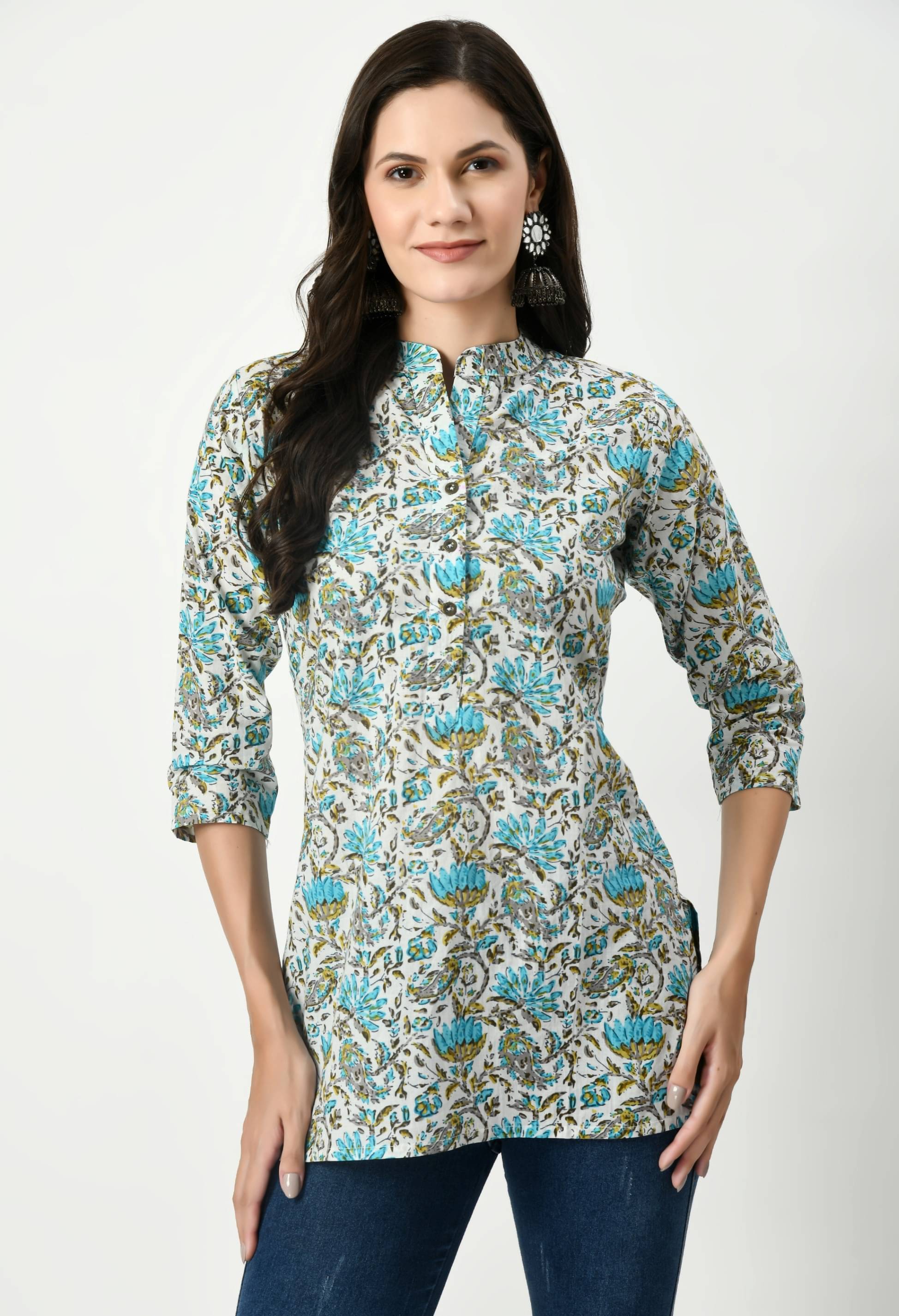     			MAURYA Women's Rayon A-Line Top ( Green )